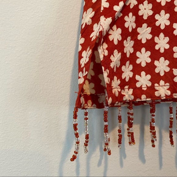 Fabindia Boho style cami red beaded tassels like new! - Picture 6 of 15